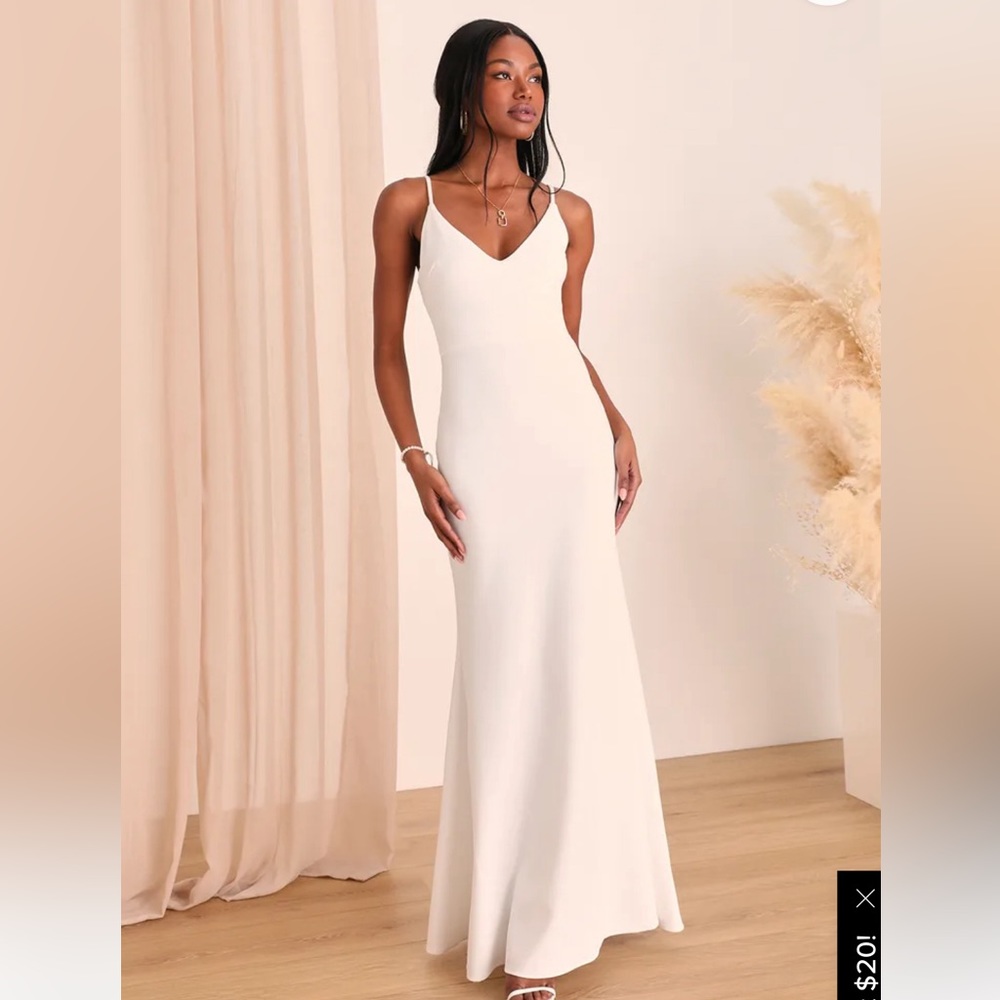 Lulus Infinite Glory White Maxi Dress